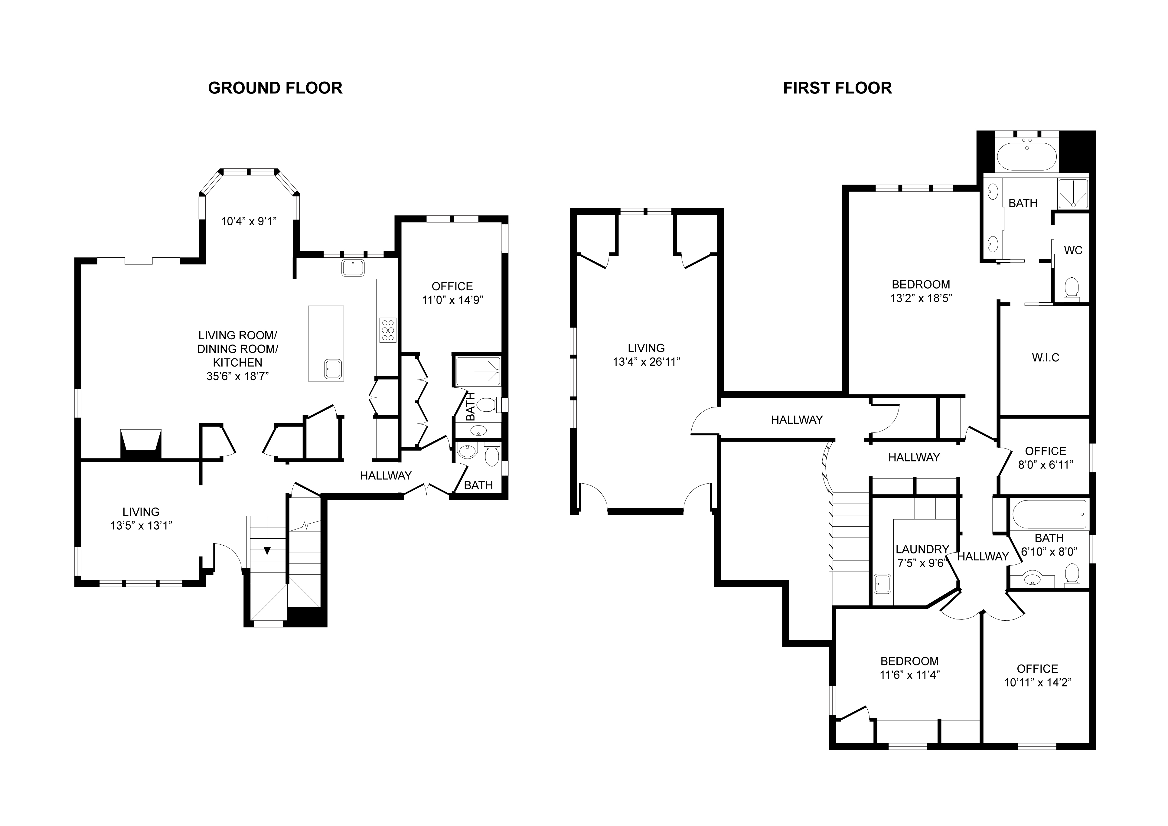 3813 Mountcliffe Court floor plan — two-story layout with room dimensions